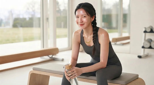 Raline Bergemann can you wear gold jewelry to the gym Switzerland — waterproof 18K PVD necklace earrings post-workout gleaming Daily Glow