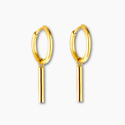 AARE DROP HOOPS EARRINGS 18K Gold PVD Waterproof