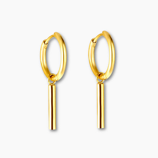 AARE DROP HOOPS EARRINGS 18K Gold PVD Waterproof