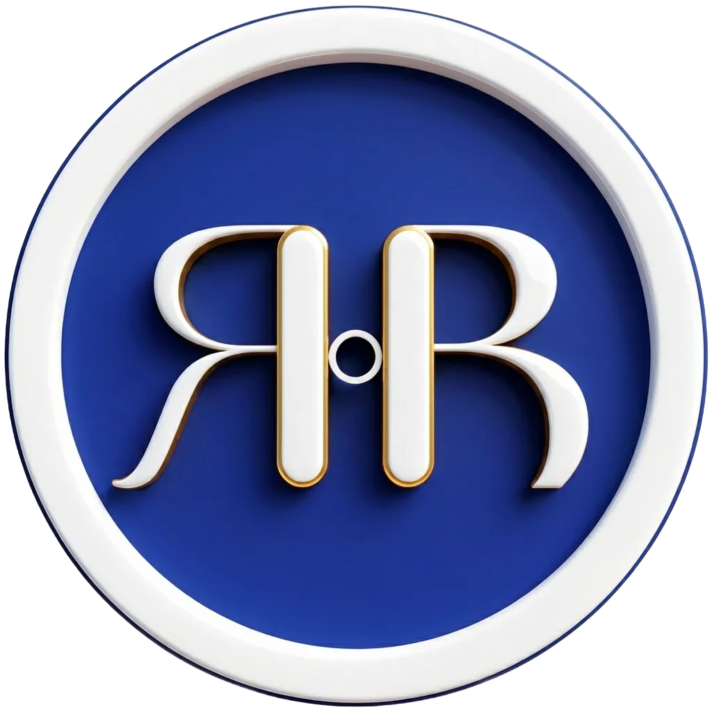 Raline Bergemann logo with 'RB' initials on a blue background