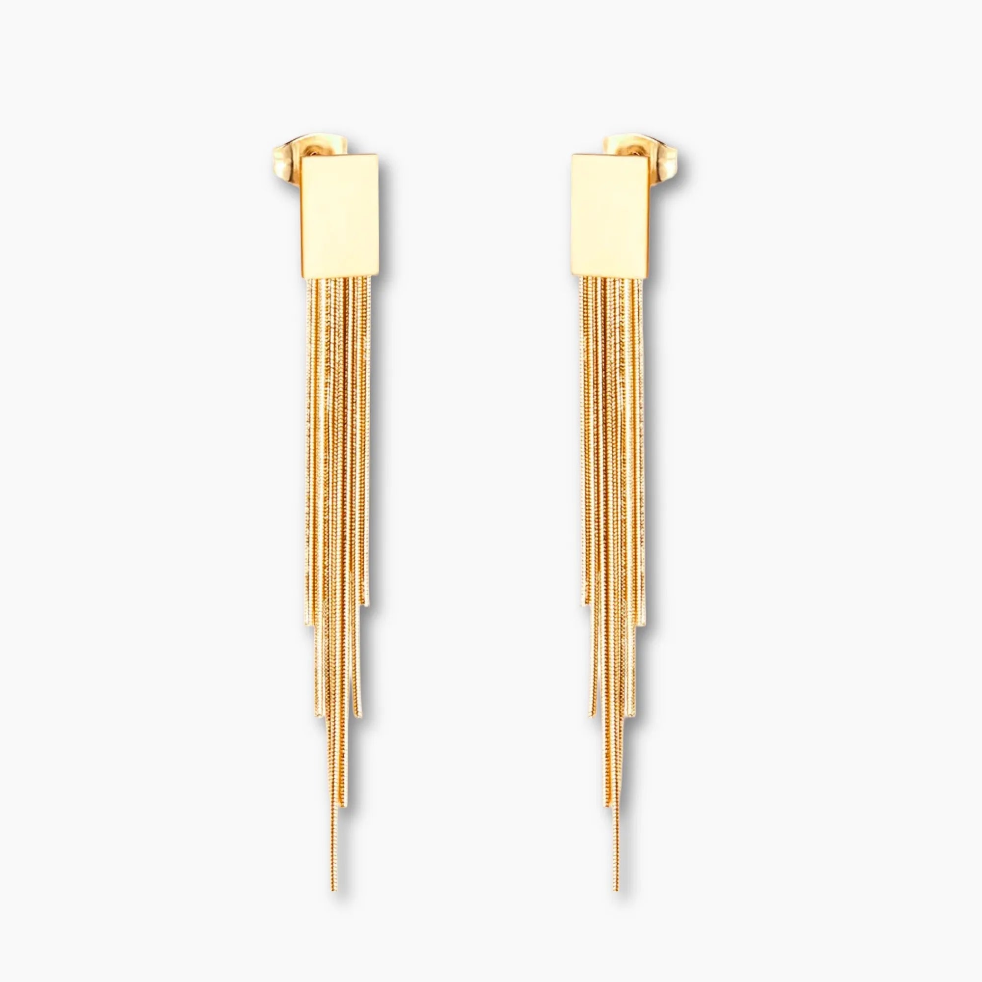 CASCADE FRINGE EARRINGS 18K Gold PVD Waterproof