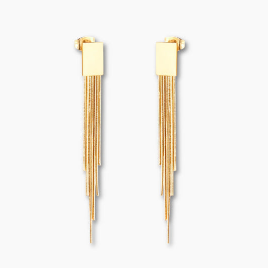 CASCADE FRINGE EARRINGS 18K Gold PVD Waterproof