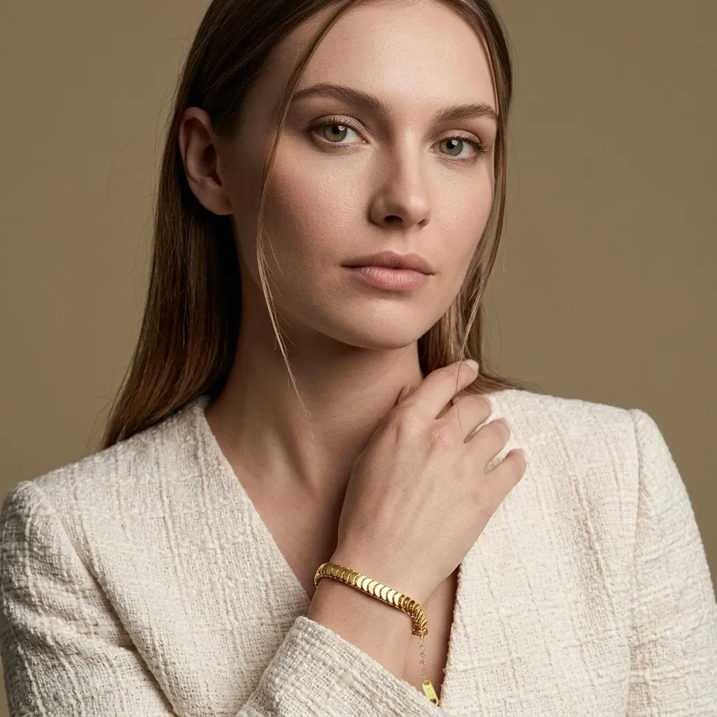 CASCADE SILK BRACELET 18K Gold PVD Waterproof