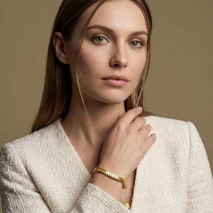 CASCADE SILK BRACELET 18K Gold PVD Waterproof