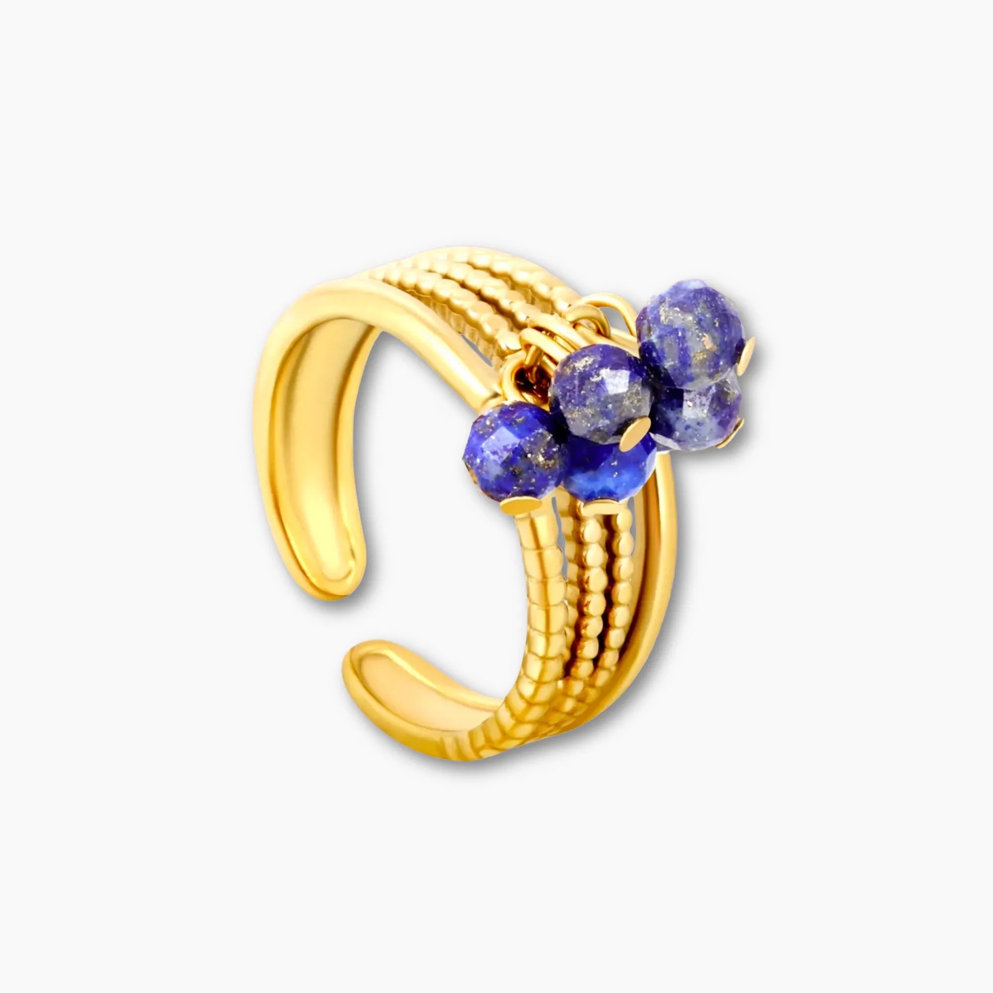 DEEP LAKE CLUSTER RING 18K Gold PVD Waterproof