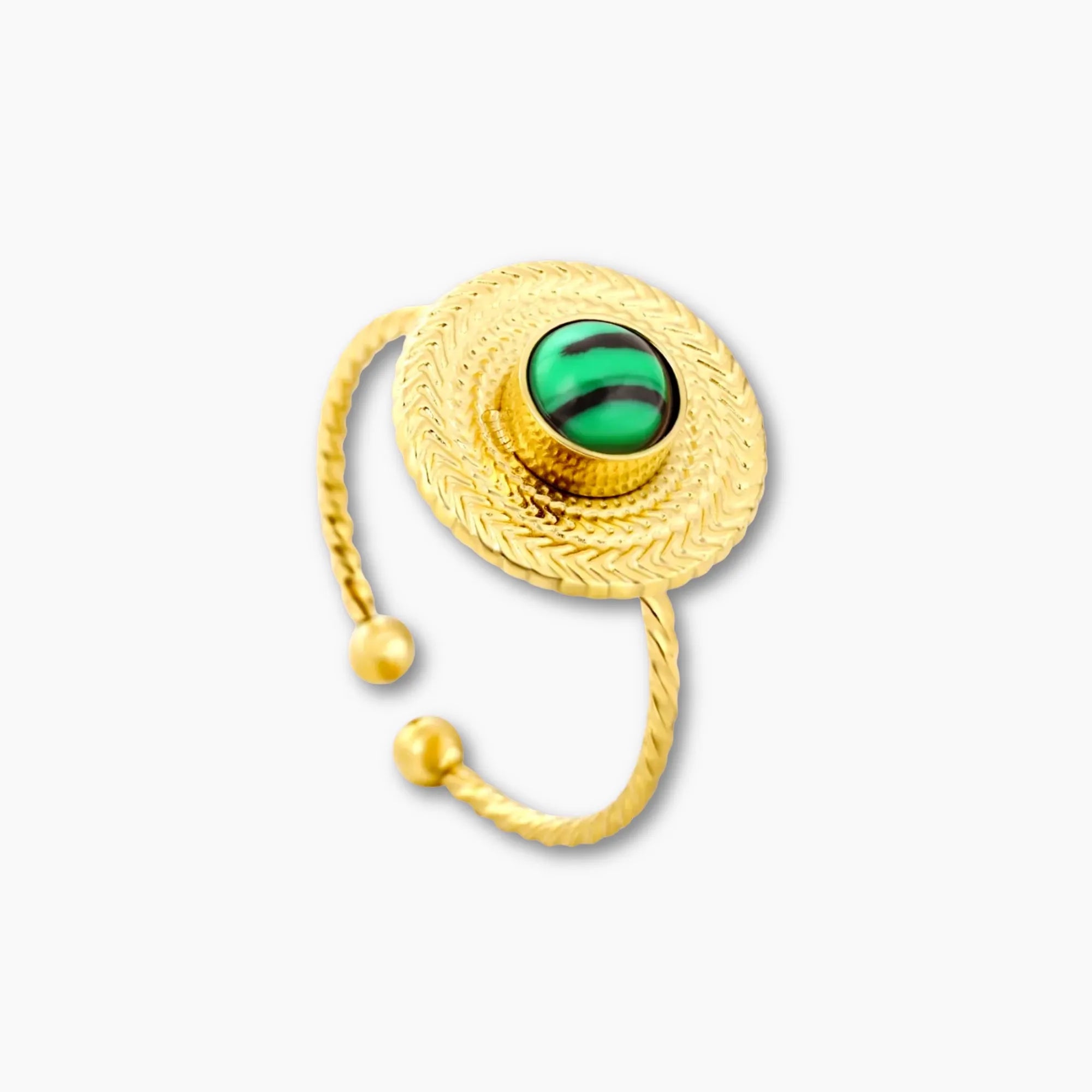 EMERALD TIDE RING 18K Gold PVD Waterproof
