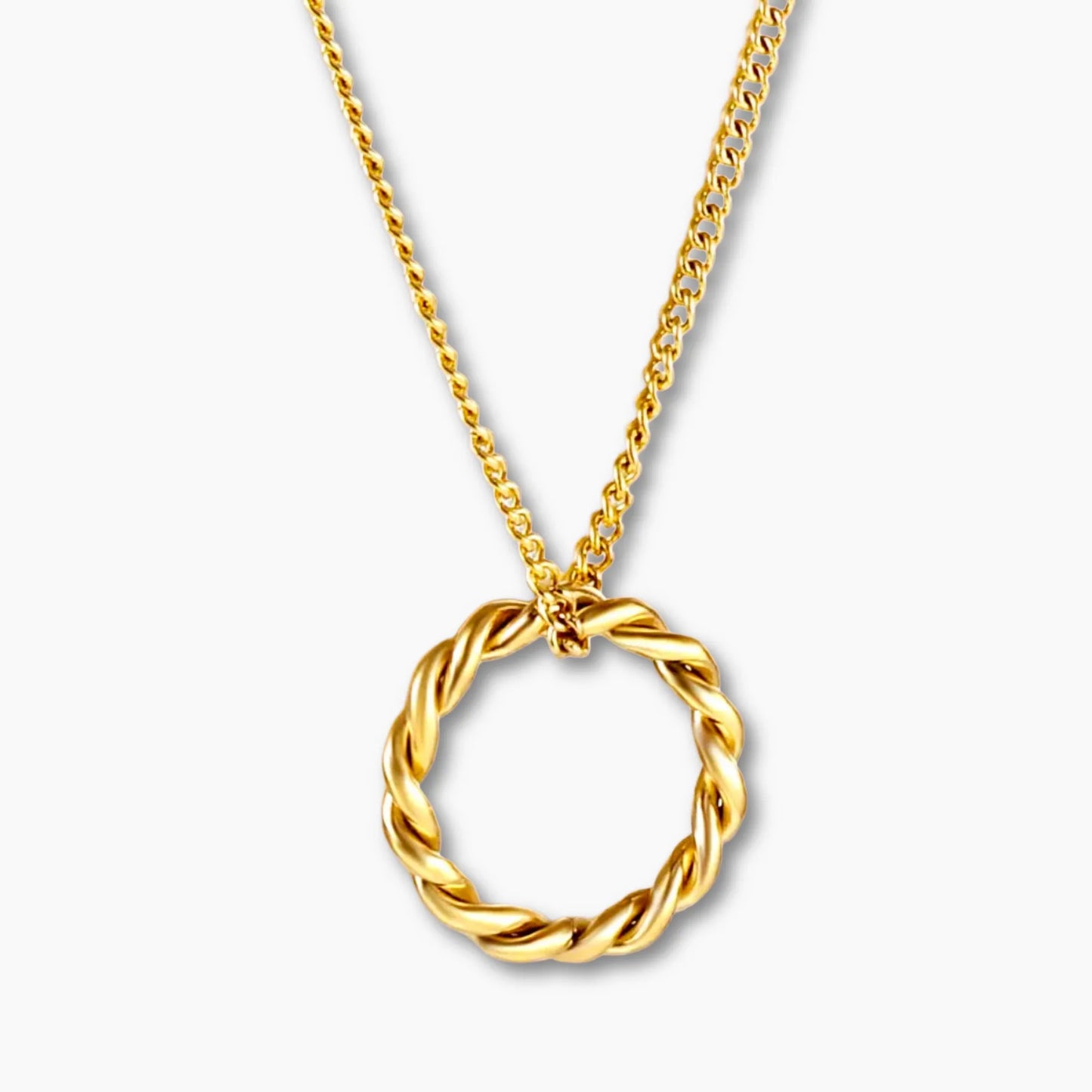 LAC BLEU CIRCLE NECKLACE 18K Gold PVD Waterproof