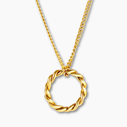 LAC BLEU CIRCLE NECKLACE 18K Gold PVD Waterproof