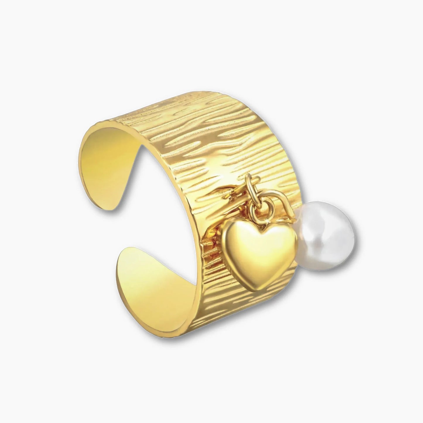 PEARL CASCADE CUFF RING 18K Gold PVD Waterproof