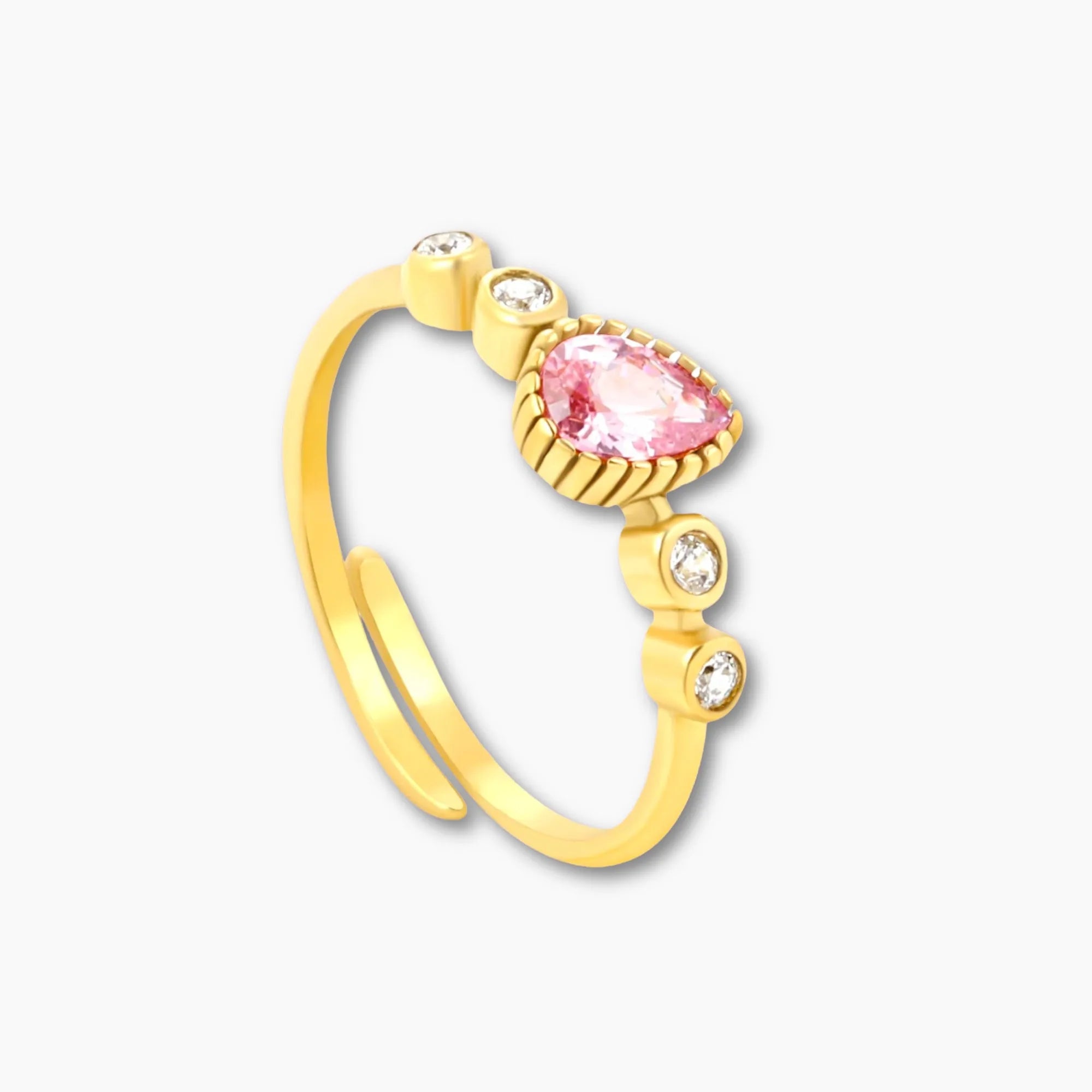 ROSÉ DROPLET RING 18K Gold PVD Waterproof
