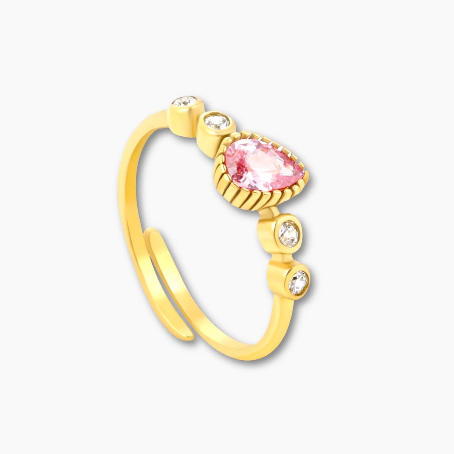 ROSÉ DROPLET RING 18K Gold PVD Waterproof