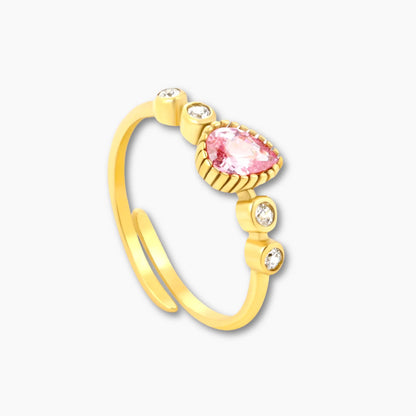 ROSÉ DROPLET RING 18K Gold PVD Waterproof