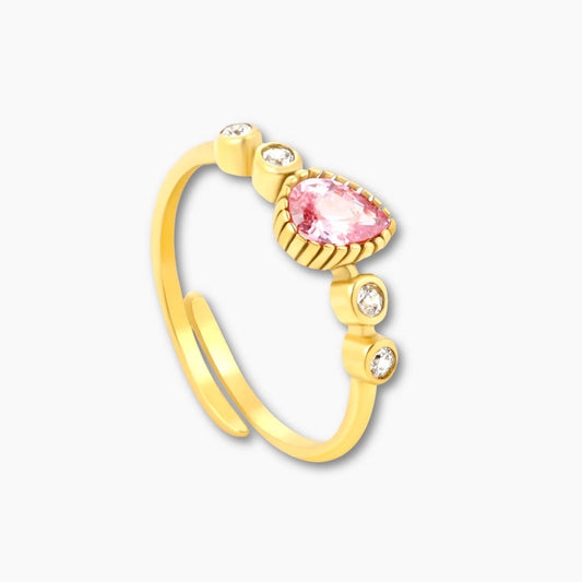ROSÉ DROPLET RING 18K Gold PVD Waterproof