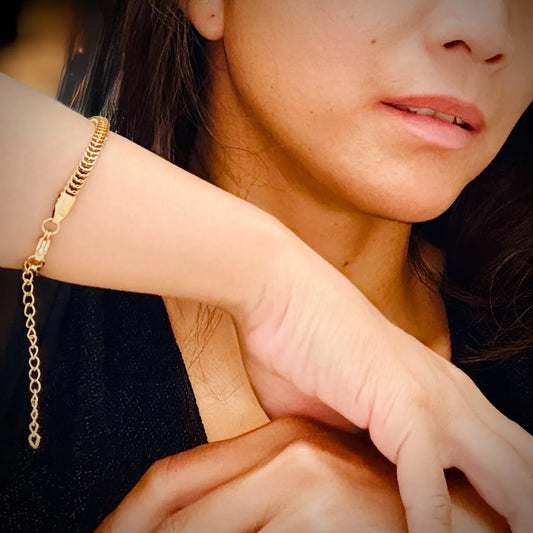 WasserfesterSchmuckSchweizCascadeSilkBracelet18KGoldPVDWaterproofmodel