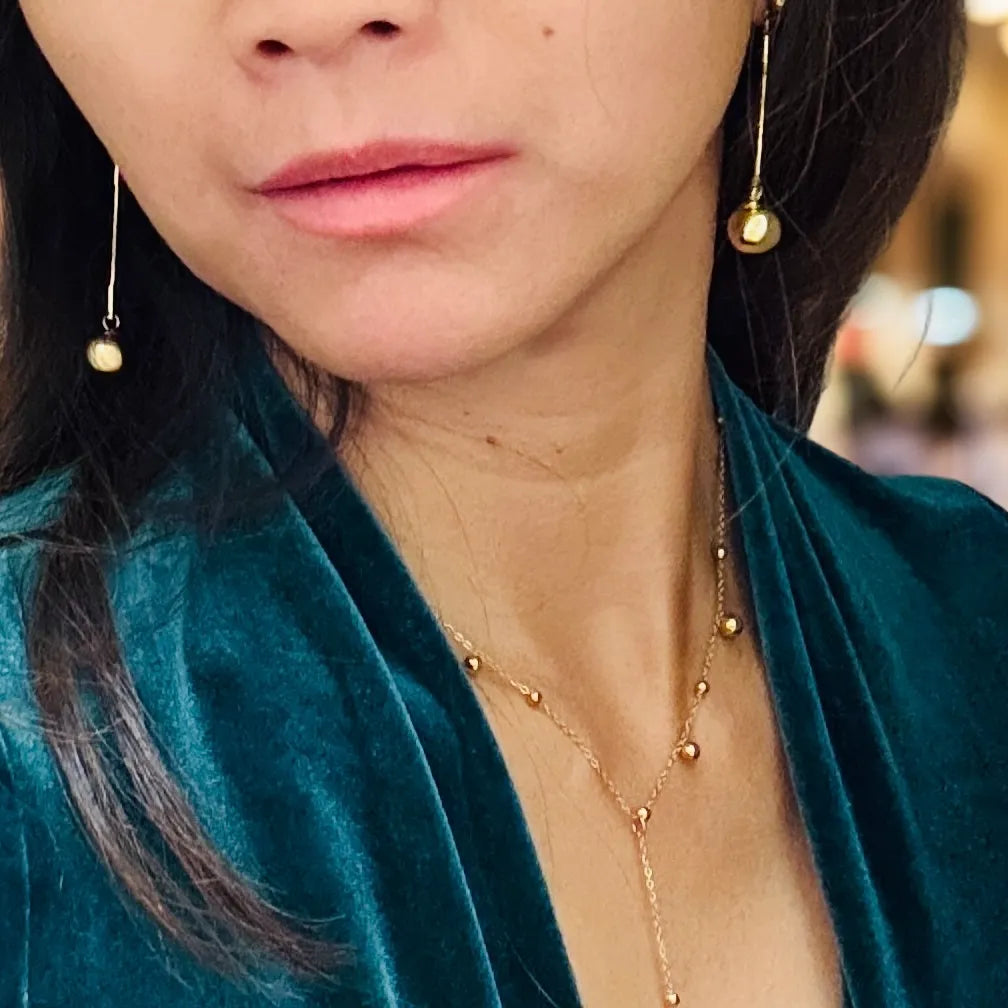 WasserfesterSchmuckSchweizLong_Gold_Ball_Drop_Earrings_for_Women_18K_PVD_Waterproof_Jewelry