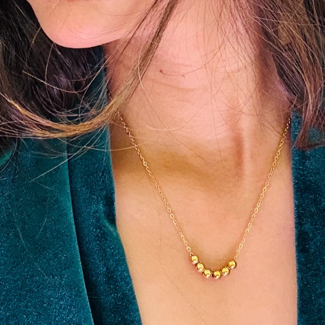 WasserfesterSchmuckSchweizSix_Golden_Ball_Necklace_18K_Gold_PVD_Waterproof_Jewelry